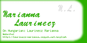 marianna laurinecz business card